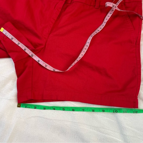 Vibrant Red Shorts Size 12 Land N Sea Tailored Look Pockets Front and Back - Picture 11 of 12